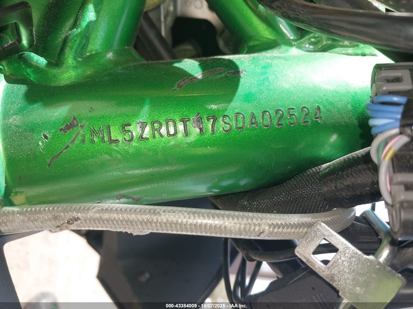 2025 Kawasaki Zr900 T VIN: ML5ZRDT17SDA02524 Lot: 43384009