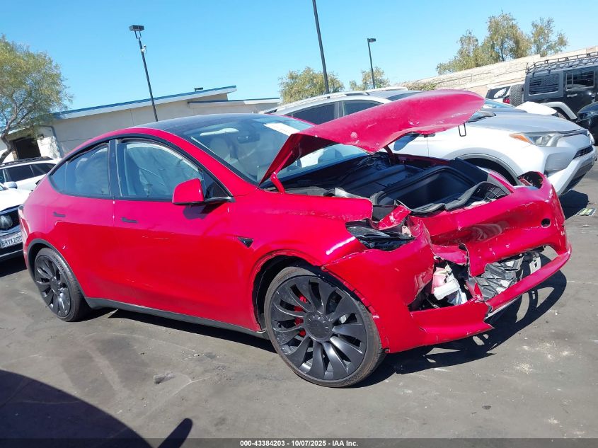 2023 Tesla Model Y Performance Dual Motor All-Wheel Drive VIN: 7SAYGDEF9PF924907 Lot: 43384203
