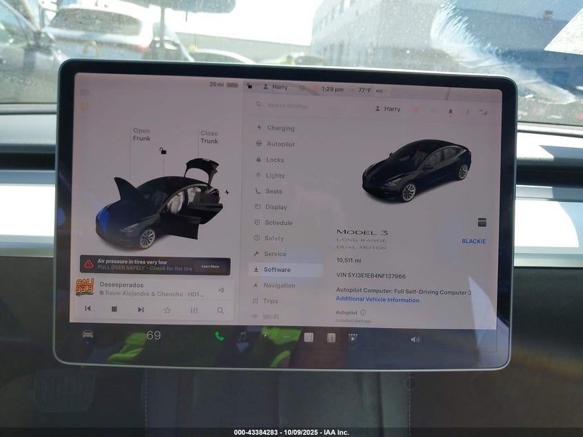 2022 Tesla Model 3 Long Range Dual Motor All-Wheel Drive VIN: 5YJ3E1EB4NF137966 Lot: 43384283