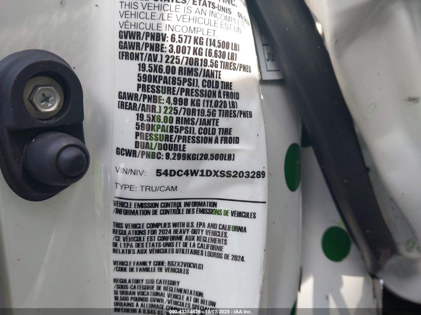 2025 Isuzu Npr Hd VIN: 54DC4W1DXSS203289 Lot: 43384426