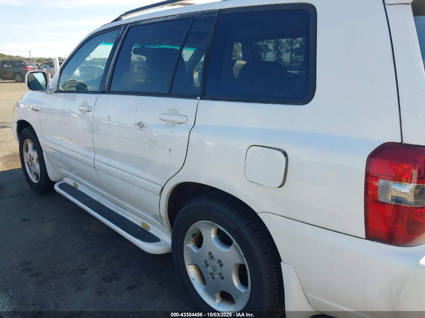 2006 Toyota Highlander Limited V6 VIN: JTEDP21A460094307 Lot: 43384456