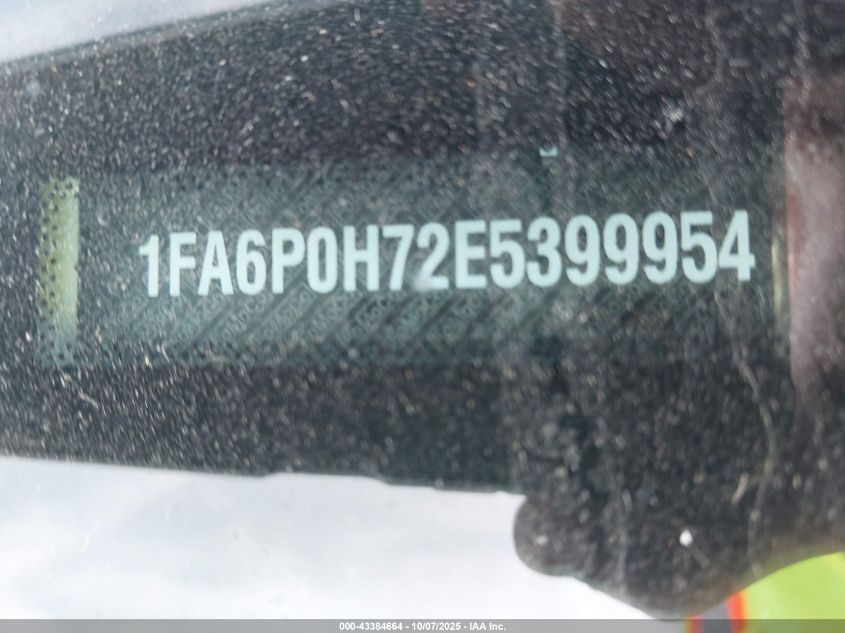 2014 Ford Fusion Se VIN: 1FA6P0H72E5399954 Lot: 43384664