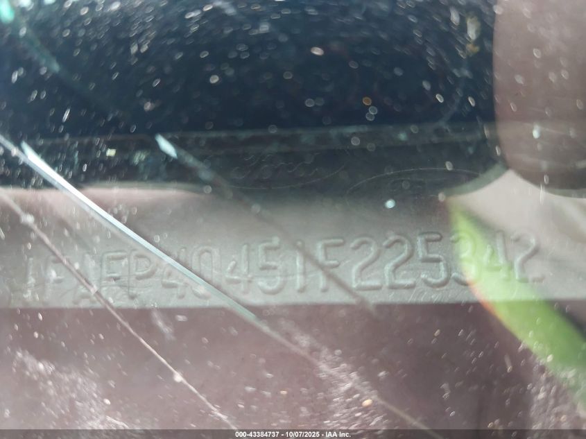 2001 Ford Mustang VIN: 1FAFP40451F225342 Lot: 43384737