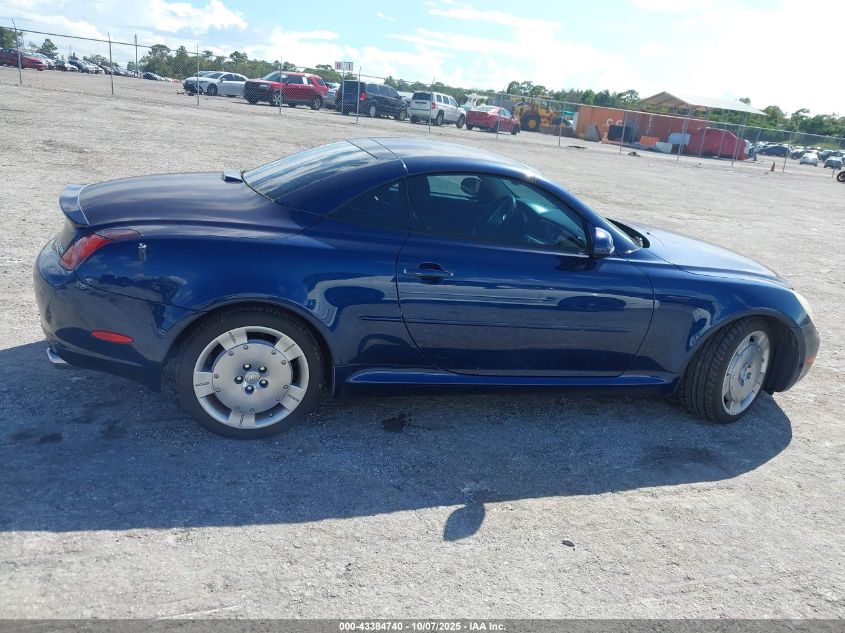 2002 Lexus Sc 430 VIN: JTHFN48YX20022943 Lot: 43384740