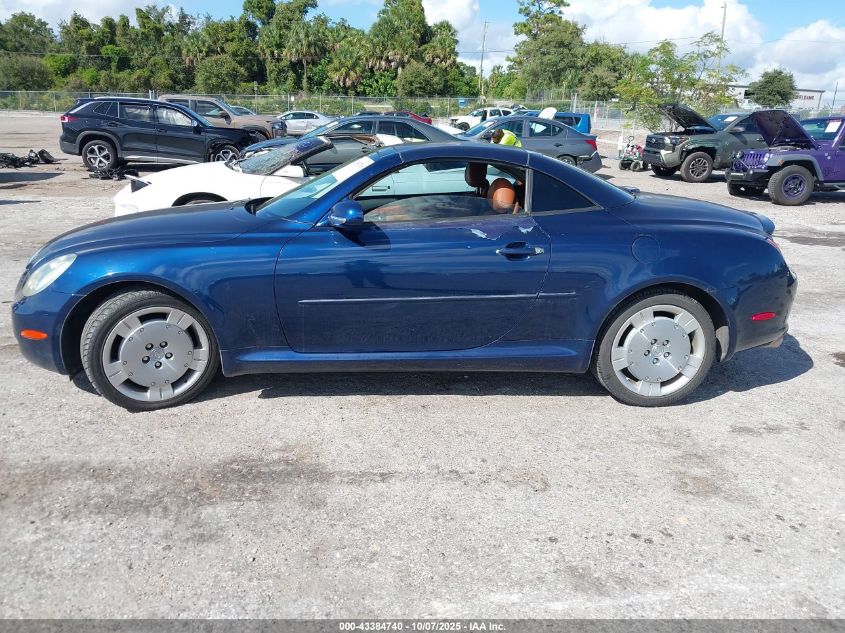 2002 Lexus Sc 430 VIN: JTHFN48YX20022943 Lot: 43384740