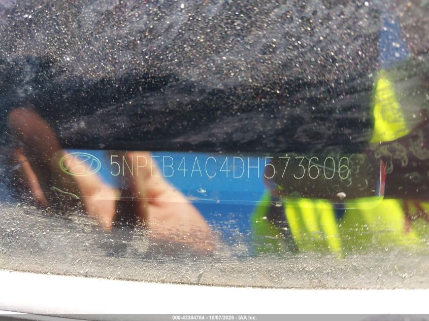 2013 Hyundai Sonata Gls VIN: 5NPEB4AC4DH573606 Lot: 43384784