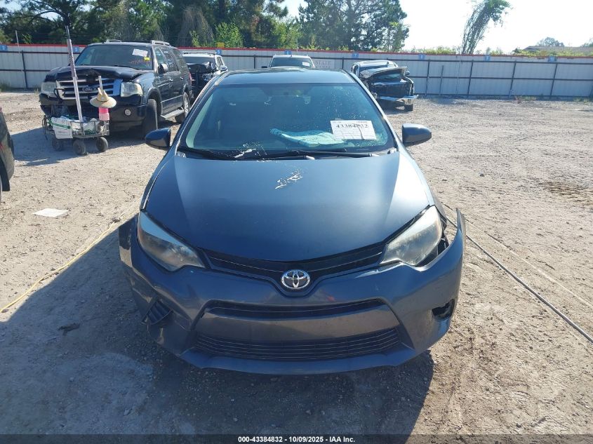 2016 Toyota Corolla Le VIN: 5YFBURHE1GP476890 Lot: 43384832