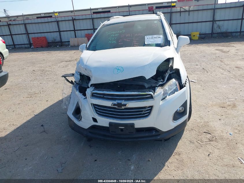 2016 Chevrolet Trax Ltz VIN: 3GNCJMSB6GL267616 Lot: 43384849