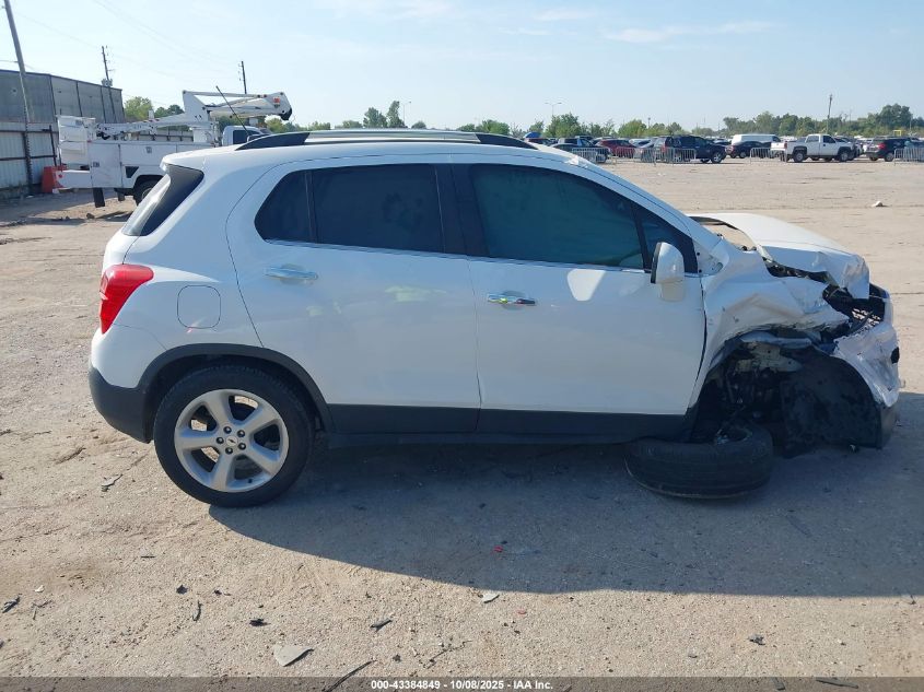 2016 Chevrolet Trax Ltz VIN: 3GNCJMSB6GL267616 Lot: 43384849