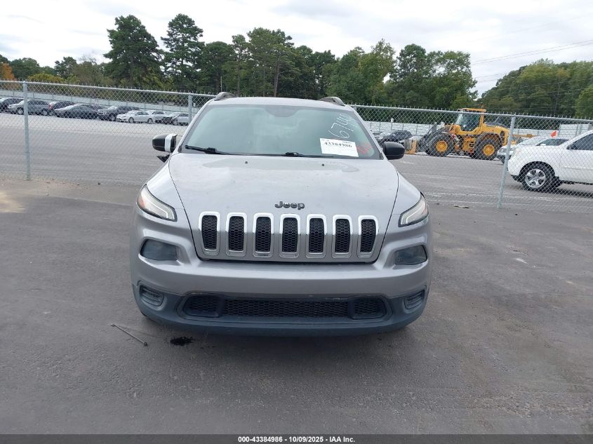 2016 Jeep Cherokee Sport VIN: 1C4PJLAB5GW346744 Lot: 43384986