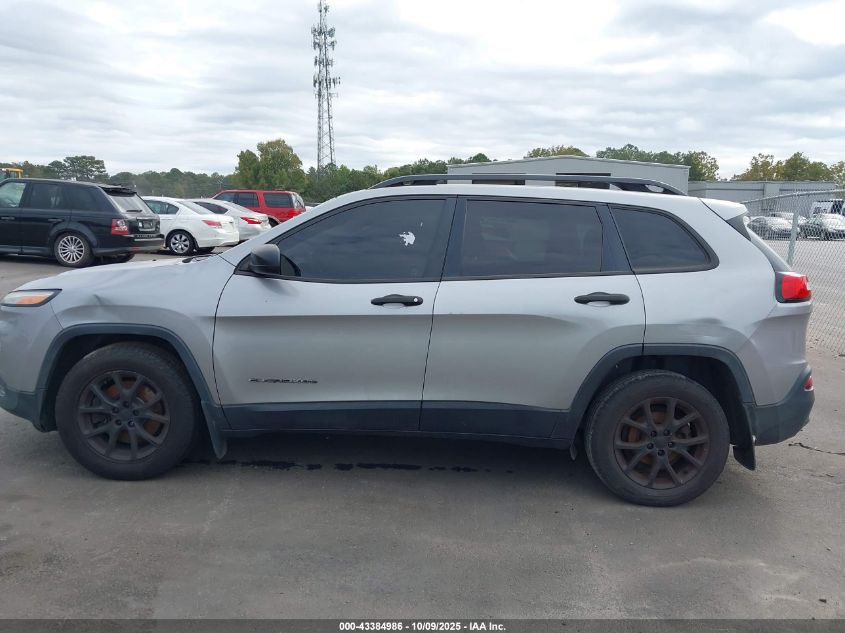 2016 Jeep Cherokee Sport VIN: 1C4PJLAB5GW346744 Lot: 43384986