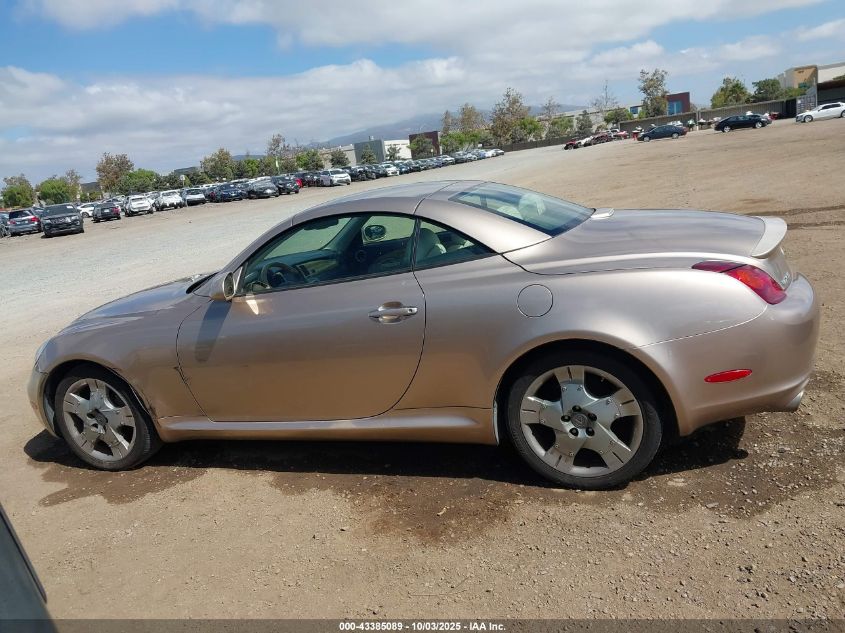 2002 Lexus Sc 430 VIN: JTHFN48Y120027996 Lot: 43385089