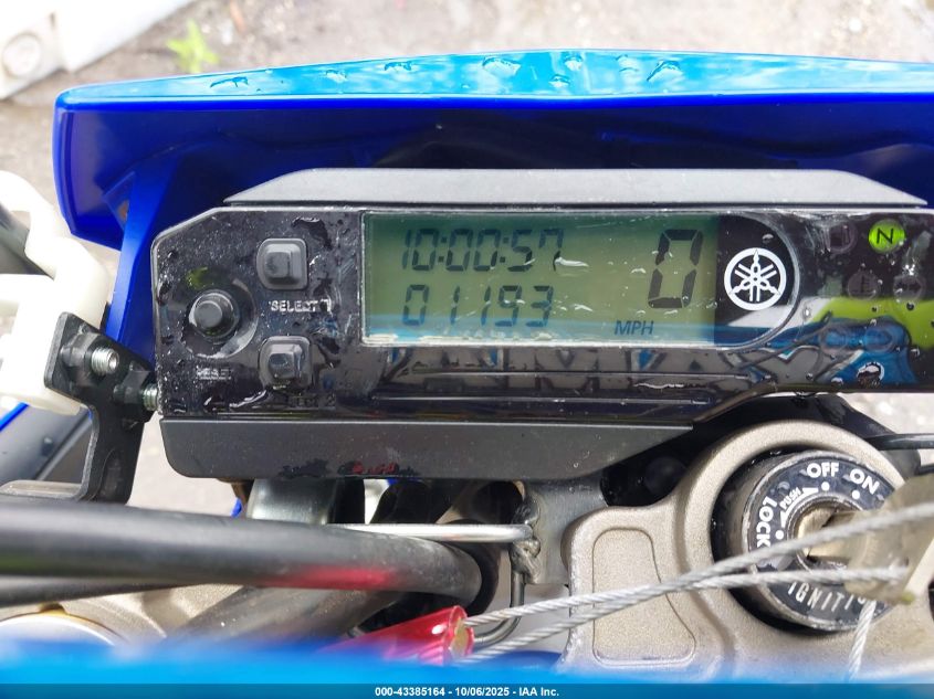 2013 Yamaha Wr250 R VIN: JYADG21E7DA006120 Lot: 43385164