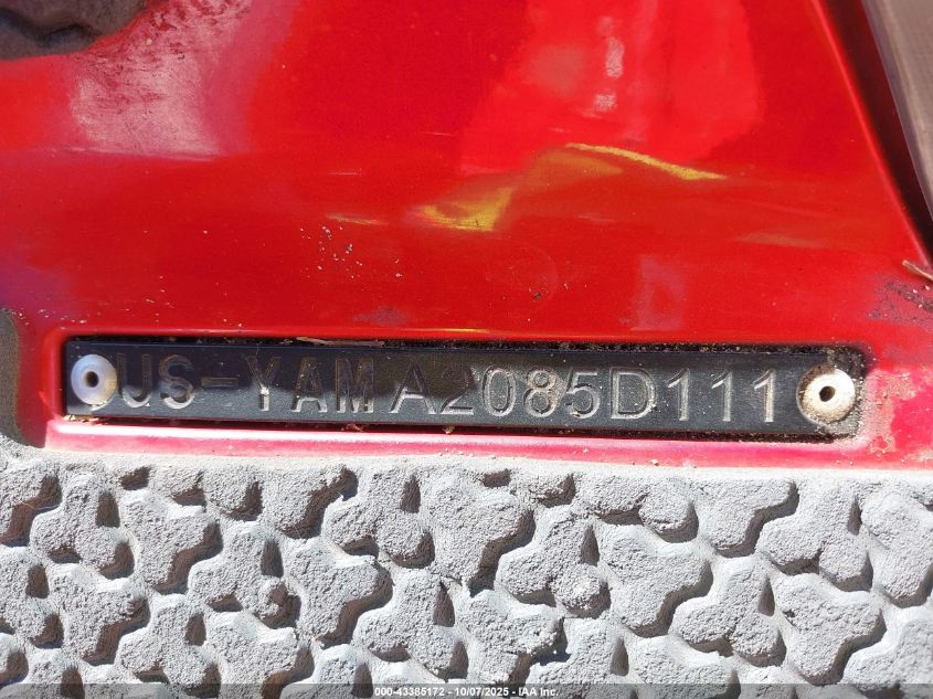 2011 Yamaha Other VIN: YAMA2085D111 Lot: 43385172