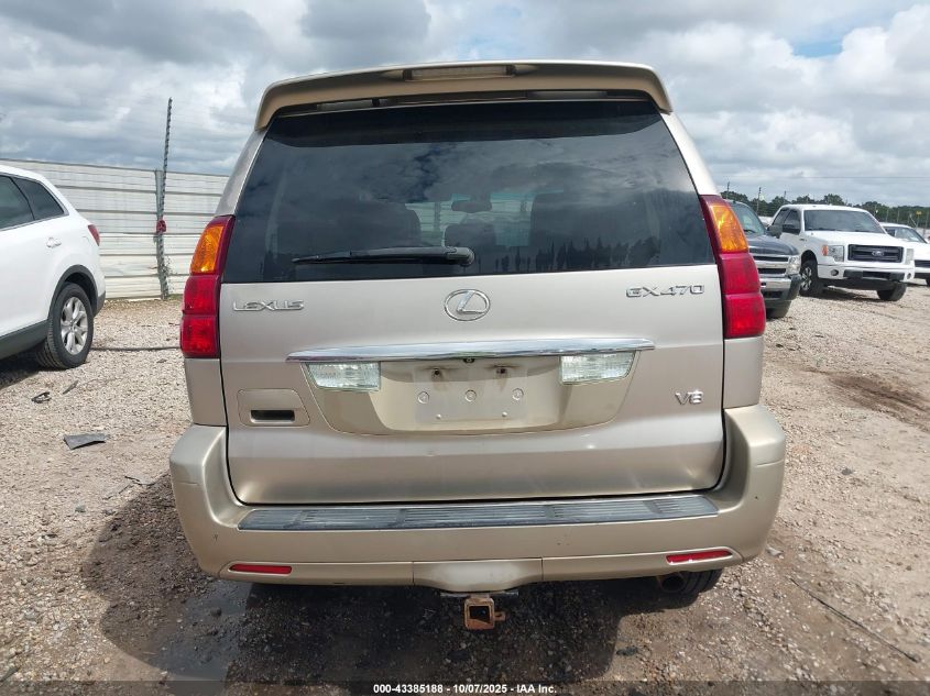2004 Lexus Gx 470 VIN: JTJBT20X340066599 Lot: 43385188