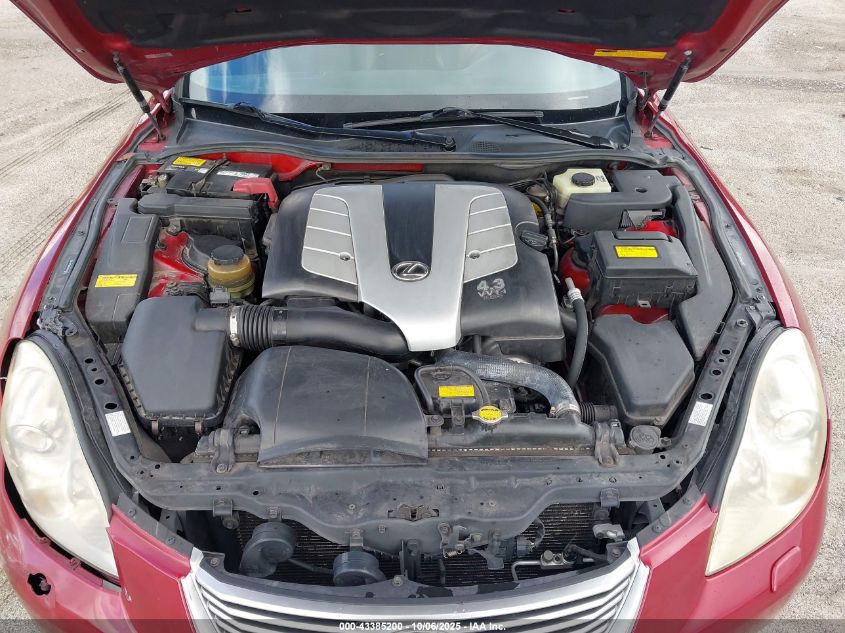 2006 Lexus Sc 430 VIN: JTHFN48Y469001829 Lot: 43385200