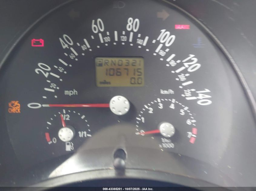 2001 Volkswagen New Beetle Gls VIN: 3VWCS21C61M424354 Lot: 43385201