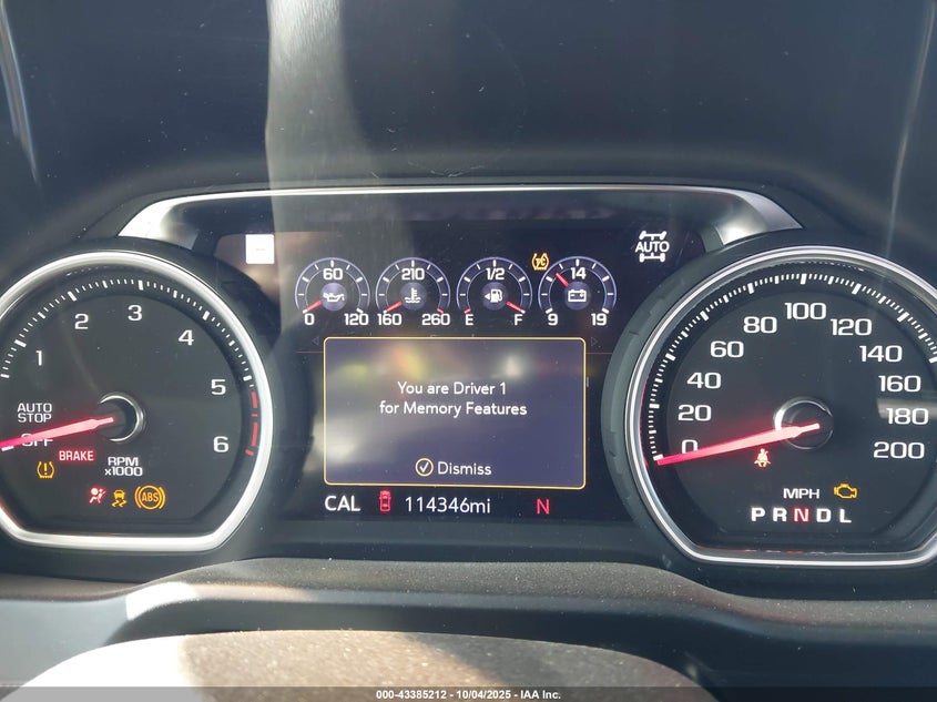 2019 Chevrolet Silverado 1500 High Country VIN: 1GCUYHED5KZ350114 Lot: 43385212