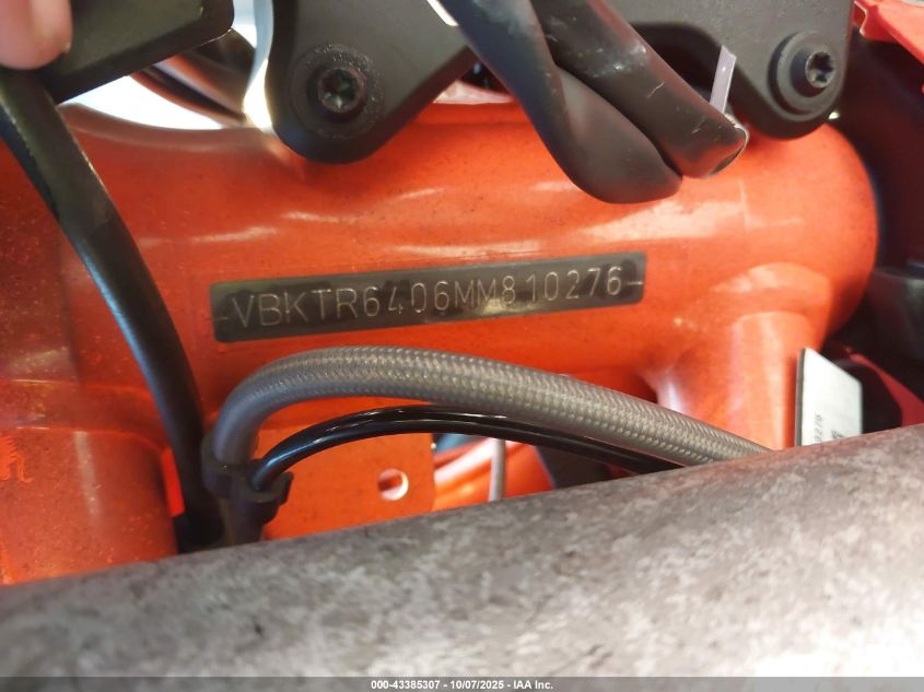 2021 Ktm 890 Adventure R VIN: VBKTR6406MM810276 Lot: 43385307