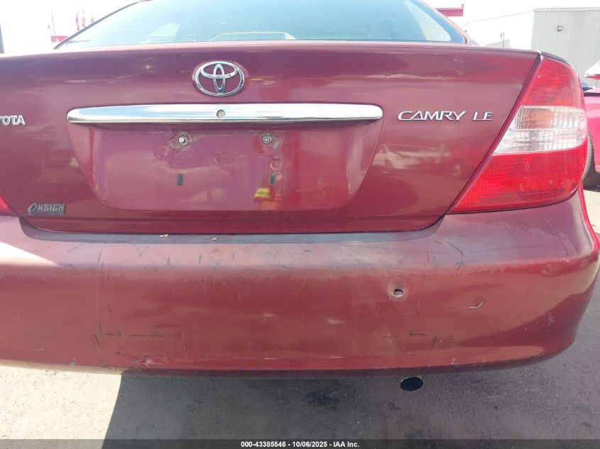 2002 Toyota Camry Le VIN: 4T1BE32KX2U615396 Lot: 43385546