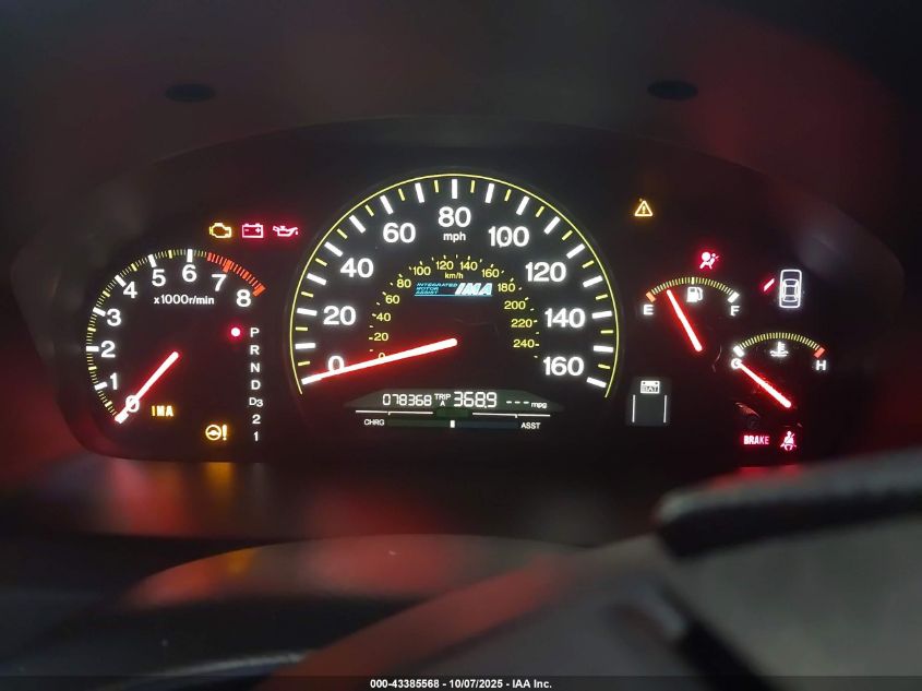 2005 Honda Accord Hybrid Ima VIN: JHMCN36425C006218 Lot: 43385568