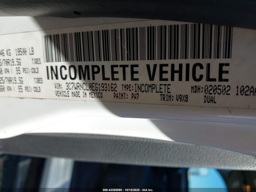 3C7WRNCL0EG193162 2014 RAM 5500 photo no. 9