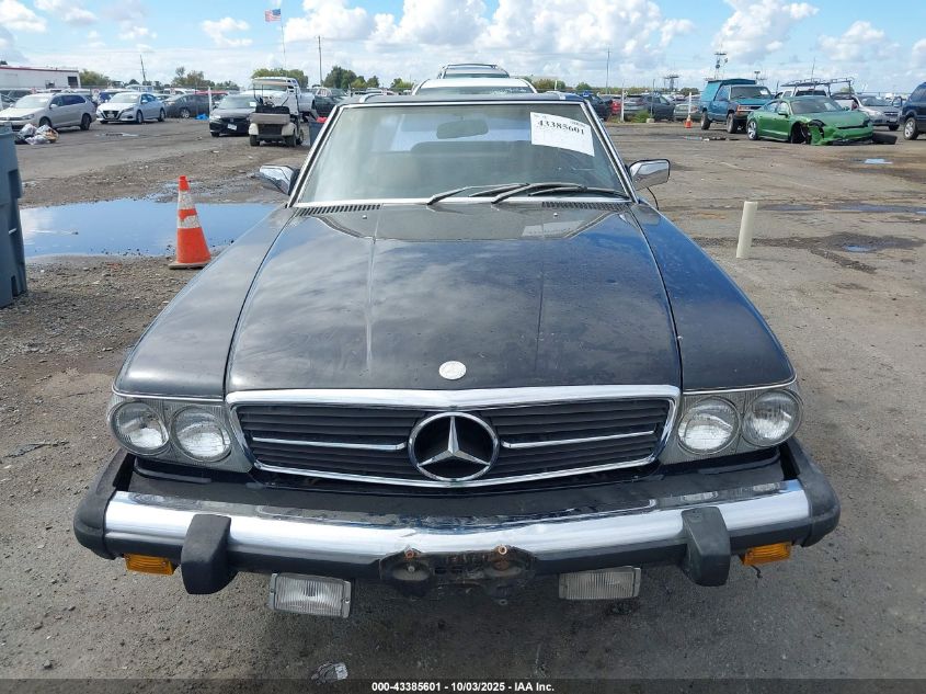 1981 Mercedes-Benz 380 Sl VIN: WDBBA45A4BB007828 Lot: 43385601