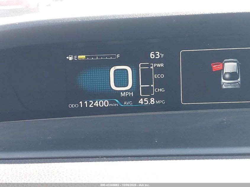 2017 Toyota Prius Two VIN: JTDKBRFU8H3543866 Lot: 43385662