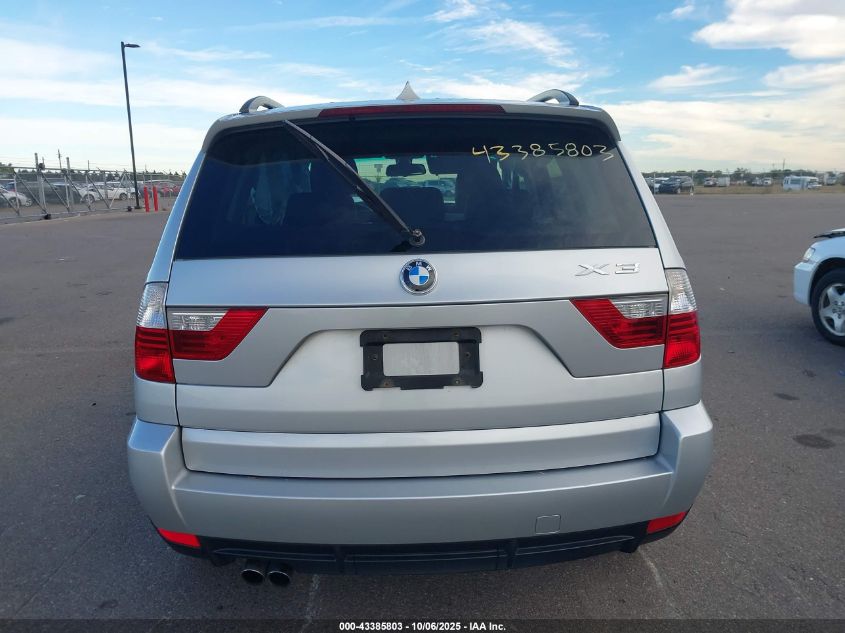 2007 BMW X3 3.0Si VIN: WBXPC93497WF22843 Lot: 43385803