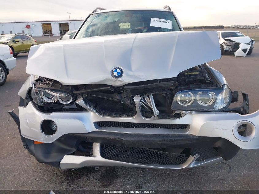 2007 BMW X3 3.0Si VIN: WBXPC93497WF22843 Lot: 43385803