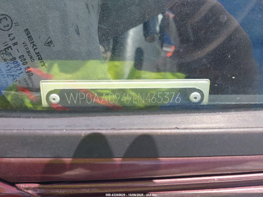 1984 Porsche 944 VIN: WP0AA0949EN465376 Lot: 43385829