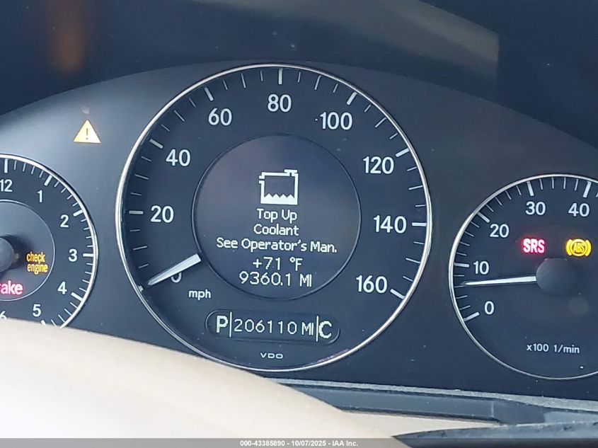 2009 Mercedes-Benz E 350 4Matic VIN: WDBUF87X69B380589 Lot: 43385890