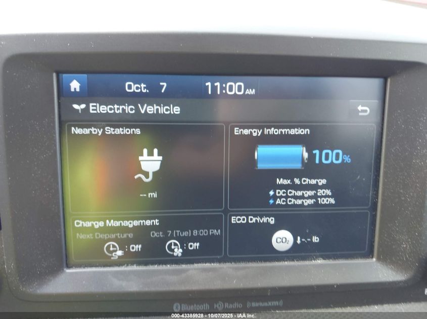 2019 Hyundai Kona Ev Limited VIN: KM8K33AG3KU036592 Lot: 43385928