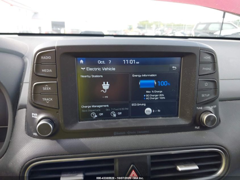 2019 Hyundai Kona Ev Limited VIN: KM8K33AG3KU036592 Lot: 43385928