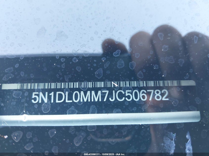 2018 Infiniti Qx60 VIN: 5N1DL0MM7JC506782 Lot: 43386111