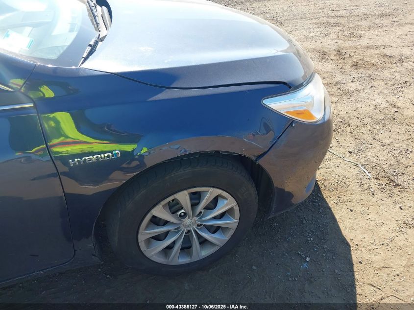 2015 Toyota Camry Hybrid Le VIN: 4T1BD1FK4FU176607 Lot: 43386127