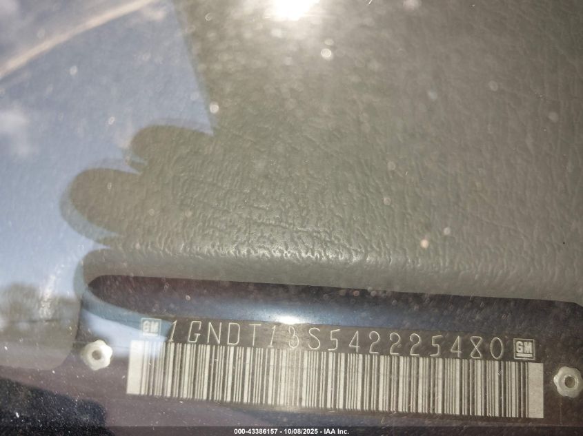 2004 Chevrolet Trailblazer Ls VIN: 1GNDT13S542225480 Lot: 43386157