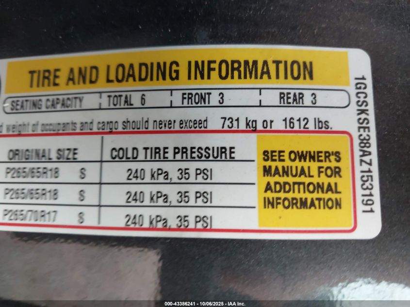 2010 Chevrolet Silverado 1500 Lt VIN: 1GCSKSE38AZ153191 Lot: 43386241