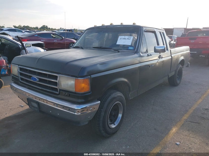 1989 Ford F150 black pickup gasoline 1FTEX15N1KKA01967 photo #3