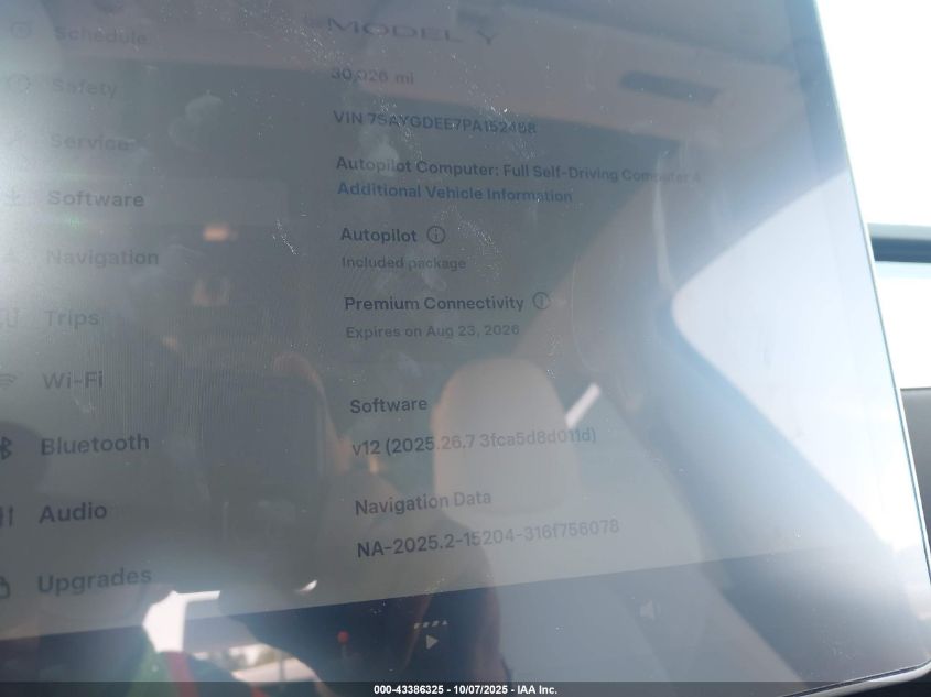 2023 Tesla Model Y Awd/Long Range Dual Motor All-Wheel Drive VIN: 7SAYGDEE7PA152458 Lot: 43386325