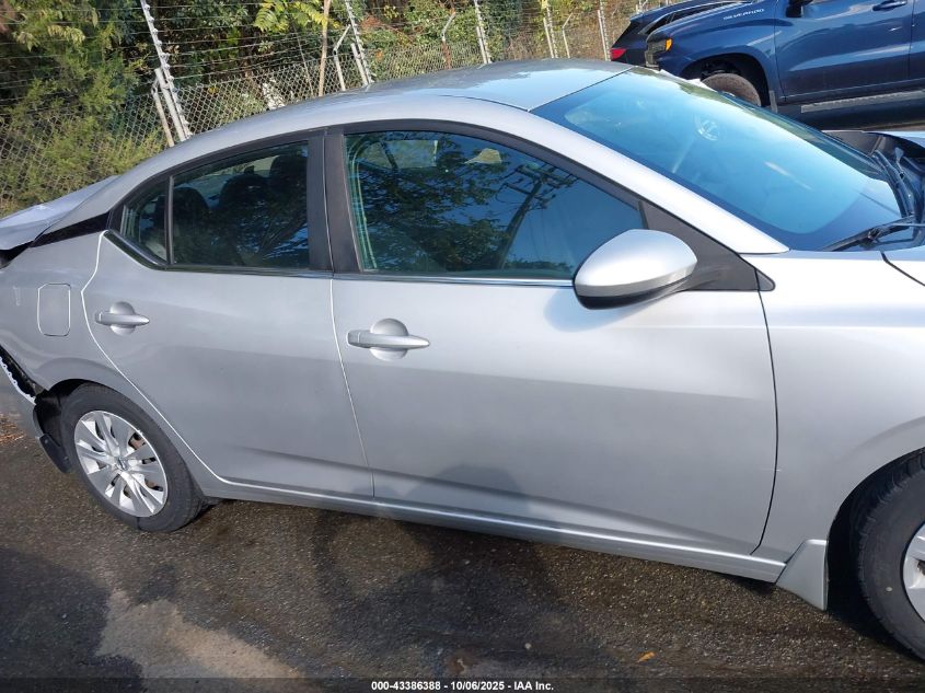 2020 Nissan Sentra S Xtronic Cvt VIN: 3N1AB8BV1LY292423 Lot: 43386388