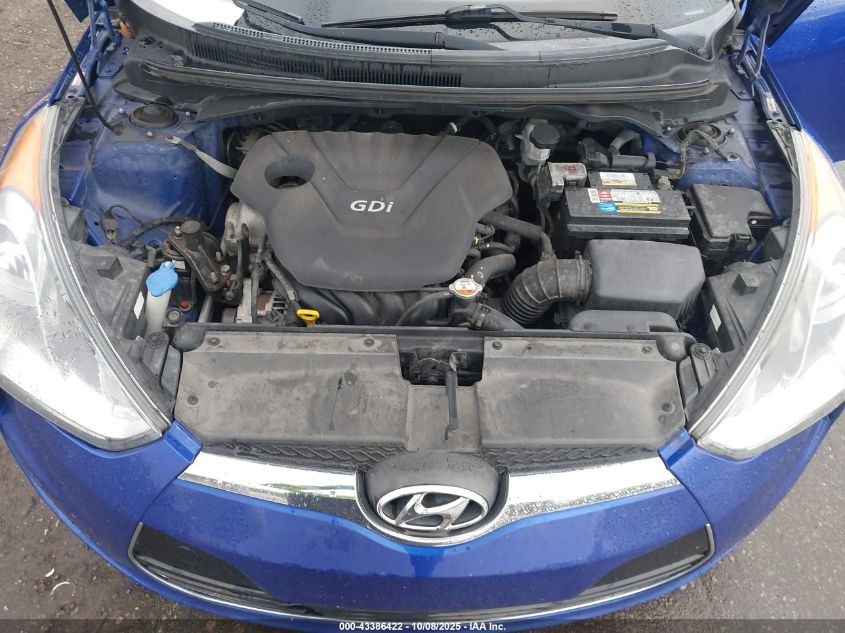 2013 Hyundai Veloster Base W/Black VIN: KMHTC6AD1DU106136 Lot: 43386422