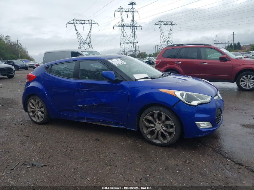 2013 Hyundai Veloster Base W/Black VIN: KMHTC6AD1DU106136 Lot: 43386422