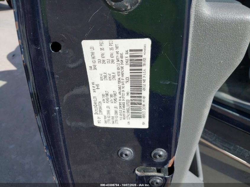 2006 Dodge Ram 1500 Slt/Trx4 Off Road/Sport VIN: 1D7HU18N56J107633 Lot: 43386784