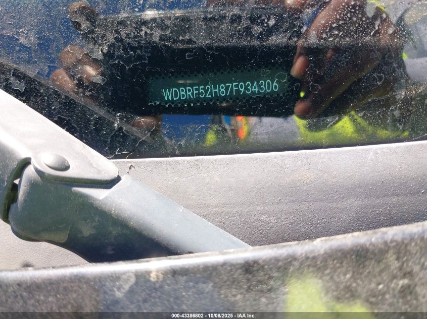 2007 Mercedes-Benz C 230 Sport VIN: WDBRF52H87F934306 Lot: 43386802