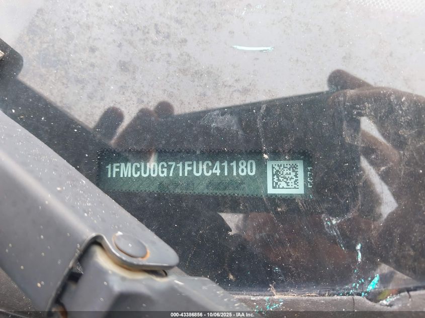 2015 Ford Escape Se VIN: 1FMCU0G71FUC41180 Lot: 43386856