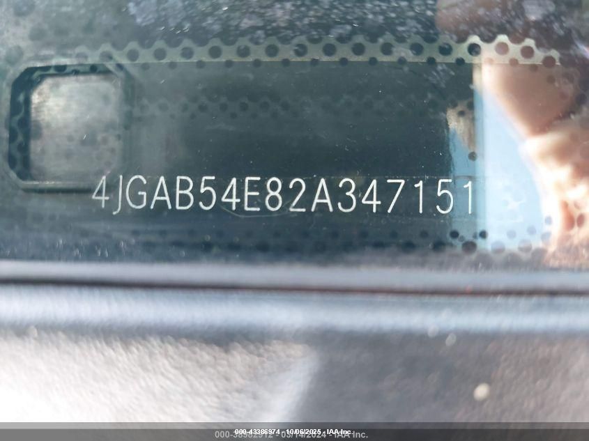 2002 Mercedes-Benz Ml 320 VIN: 4JGAB54E82A347151 Lot: 43386974