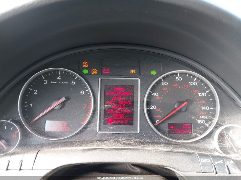 2004 Audi A4 1.8T VIN: WAUJC68E14A050580 Lot: 43386990