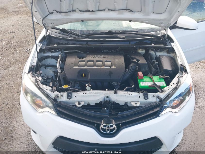 2015 Toyota Corolla Le VIN: 2T1BURHEXFC303352 Lot: 43387045