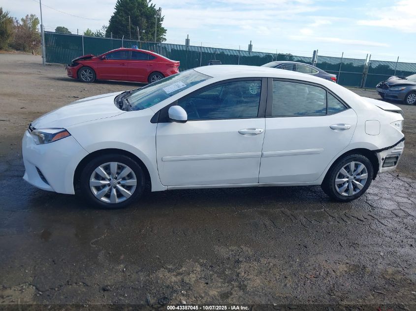 2015 Toyota Corolla Le VIN: 2T1BURHEXFC303352 Lot: 43387045